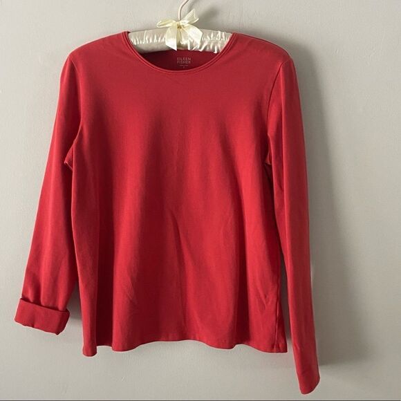 Eileen Fisher Burnt Orange Long Sleeve Top Small - Picture 1 of 4